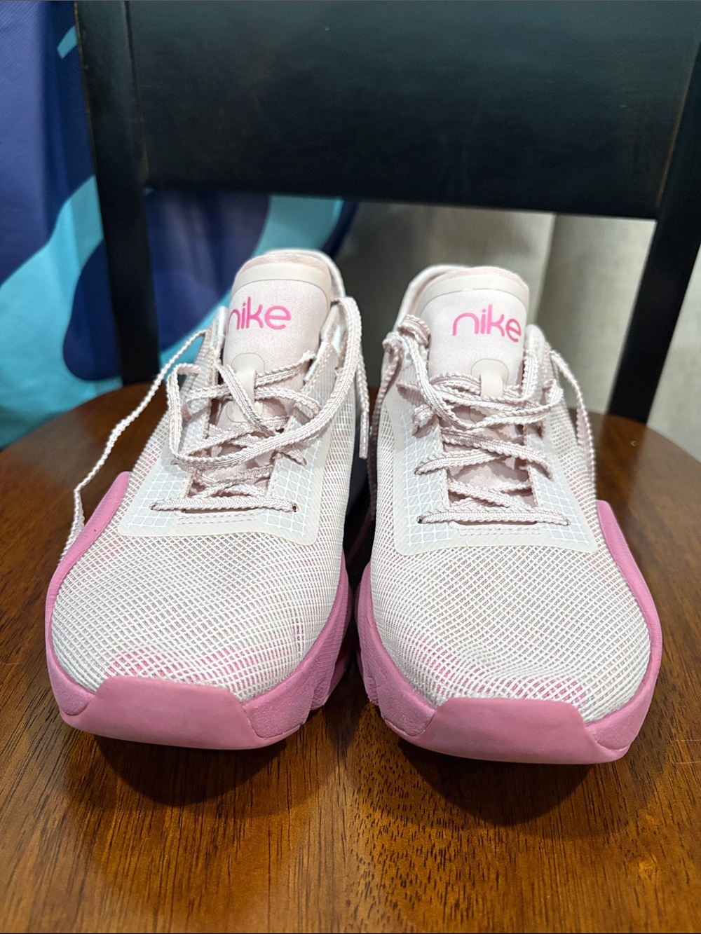 Nike Women's Light Pink Mesh Running Shoes with Pink Accents